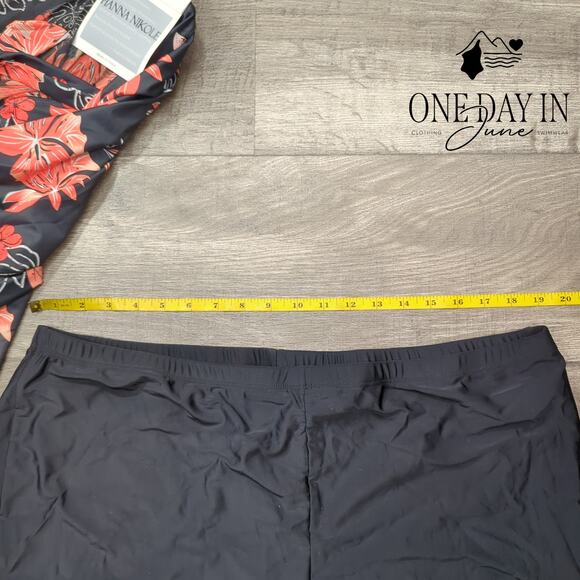 Hanna Nikole Plus Size Boyshort Tankini Swimsuit Size 24W - Picture 4 of 5